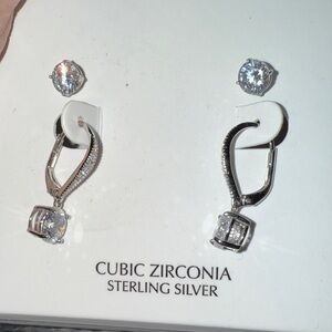 Giani Bernini Silver Cubic Zirconia Earrings